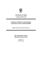 Computer-mediated communication: experiments with e-mail readability