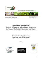 Resilience in retrospective: analysis of response to shocks and stress in the New Zealand kiwifruit and sheep and beef sectors