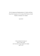 The development and implementation of a family and home-based pilot programme for preventing child obesity in Pacific families in Dunedin, New Zealand
