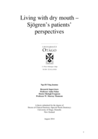 Living with dry mouth – Sjögren’s patients’ perspectives