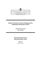 Industry practices in project management for multimedia information systems