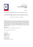 Convergence in developing countries: evidence from panel unit root tests