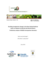 Recalling management changes in the New Zealand kiwifruit sector as response to external and internal drivers: preliminary analysis of ARGOS retrospective interviews