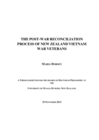 The Post-War Reconciliation Process Of New Zealand Vietnam War Veterans