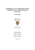 Propagation of an Ice Shelf Water Plume beneath Sea Ice in McMurdo Sound, Antarctica