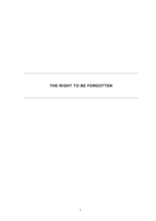 The Right to Be Forgotten