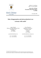Dairy disaggregation and joint production in an economy-wide model
