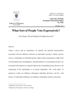 What Sort of People Vote Expressively
