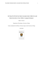 Kia Tīmata Pai (The Best Start Study): Increasing Teacher-Toddler Serve-and-Return Interactions to Foster Children’s Language Development