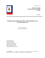 Positional equity and equal sacrifice: design principles for an EU-wide income tax?