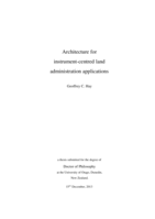 Architecture for instrument-centred land administration applications