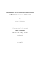 Salmonid migration and recruitment patterns: fishery monitoring using natural trace element and isotope markers