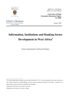 Information, Institutions and Banking Sector Development in West Africa