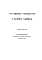 The impact of leptospirosis in northern Tanzania