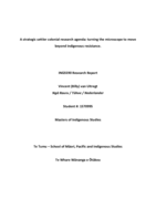 A strategic settler colonial research agenda: turning the microscope to move beyond indigenous resistance