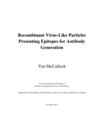 Recombinant Virus-Like Particles Presenting Epitopes for Antibody Generation