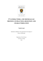 Cyanobacteria and microalgae protein: Extraction, digestion and characterisation