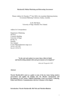 Machiavelli, political marketing and reinventing government