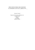 Implications of work/family strategies on Chartered Accountants’ career status