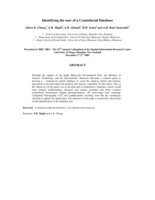 Identifying the user of a craniofacial database