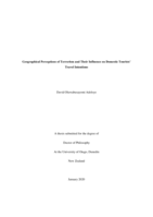 Geographical perceptions of terrorism and their influence on domestic tourists' travel intentions