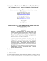 Development of a non-destructive method to assess vegetation structure and structural diversity of tussock grasslands at a landscape scale