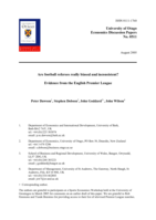 Are football referees really biased and inconsistent? Evidence from the English Premier League