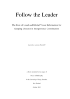 Follow the Leader The Role of Local and Global Visual Information for Keeping Distance in Interpersonal Coordination