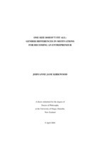 One size doesn’t fit all: gender differences in motivations for becoming an entrepreneur