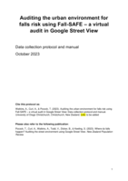 Auditing the urban environment for falls risk using Fall-SAFE – a virtual audit in Google Street View: Data collection protocol and manual