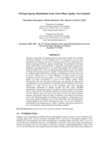 Nitrogen species distribution in the Taieri Plain aquifer, New Zealand