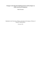Changes in the Myanmar banking system and the impact on SMEs and Social Enterprises.
