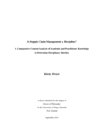 Is Supply Chain Management a Discipline? A Comparative Content Analysis of Academic and Practitioner Knowledge to Determine Disciplinary Identity