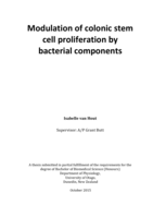 Modulation of colonic stem cell proliferation by bacterial components