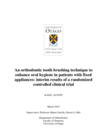 An orthodontic tooth brushing technique to enhance oral hygiene in patients with fixed appliances: interim results of a randomized controlled clinical trial