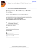 Māori experiences of social housing in Ōtautahi Christchurch