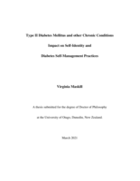 Type II diabetes mellitus and other chronic conditions impact on self-identity and diabetes self-management practices