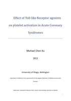 Effect of Toll-like Receptor agonists on platelet activation in Acute Coronary Syndromes