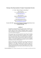 The space-time representation of complex transportation networks
