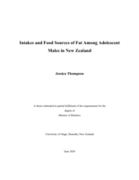 Intakes and Food Sources of Fat Among Adolescent Males in New Zealand