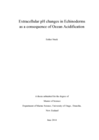 Extracellular pH changes in Echinoderms as a consequence of Ocean Acidification