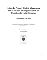 Using the Nano-I Digital Microscope and Artificial Intelligence for Cell Counting in Urine Samples
