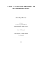 Clinical anatomy of the subacromial and related shoulder bursae