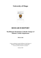 Myofilament Mechanisms Underlie Changes of Diabetic Cardiac Impairment