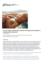 Are we ready to eliminate invasive meningococcal disease in Aotearoa New Zealand?