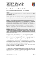 Low back pain in young New Zealanders