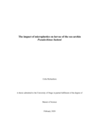 The impact of microplastics on larvae of the sea urchin Pseudechinus huttoni