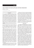 Use of dental services by 26-year-old New Zealanders