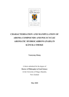 Characterisation and manipulation of aroma compounds and polycyclic aromatic hydrocarbons (PAHs) in kānuka smoke