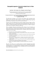 Geospatial aspects of alcohol-related harm in New Zealand